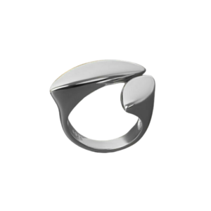 Ατσάλινο Γυναικείο Δαχτυλίδι AMMOS σε χρώμα ασημί ,μέγεθος αυξομειούμενο. - ατσάλι, μεγάλα - 4