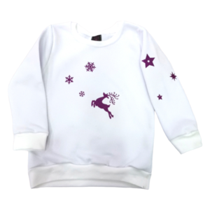 Χειροποίητη Χριστουγεννιάτικη παιδική UNISEX φούτερ μπλούζα-CH003-2022 - κορίτσι, αγόρι, χριστουγεννιάτικα δώρα, παιδικά ρούχα