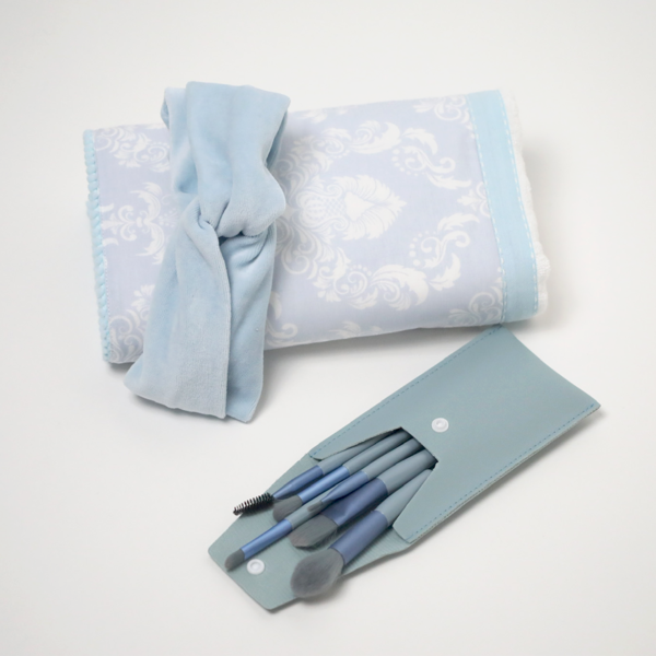 Χειροποίητο Σετ Μακιγιάζ «Μπαρόκ» 3 τεμαχίων + 6 Πινέλα Μακιγιάζ - σετ δώρου, δώρα για γυναίκες, πετσέτες, προσωποποιημένα - 3