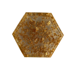 Σουβέρ εξάγωνο από υγρό γυαλί - είδη σερβιρίσματος, αξεσουάρ γραφείου - 2