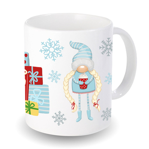 Christmas Gnome Presents - γυαλί, νονά, άγιος βασίλης, είδη κουζίνας, προσωποποιημένα