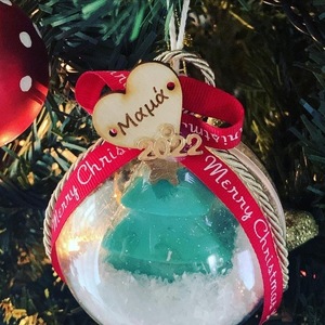 Χριστουγεννιάτικες αρωματικές σαπούνο-μπάλα! - νονά, μαμά, plexi glass, στολίδια, μπάλες - 4