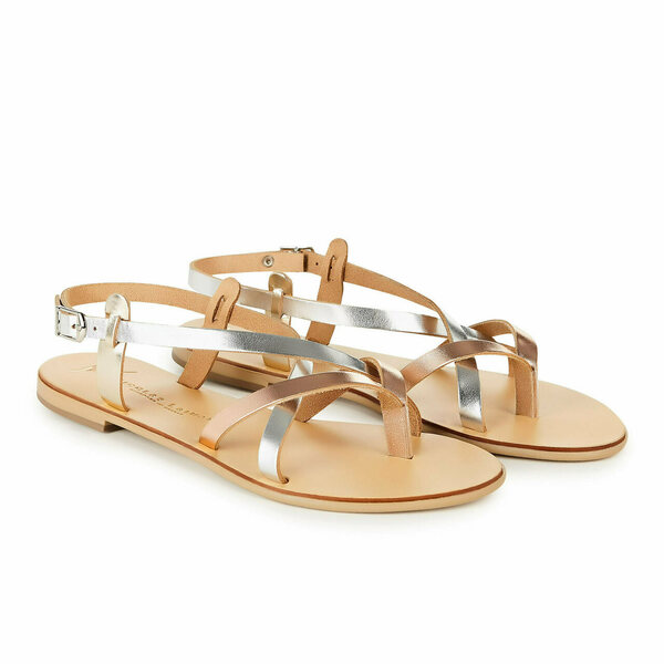 Σκύρος Eclipse - δέρμα, αρχαιοελληνικό, φλατ, ankle strap