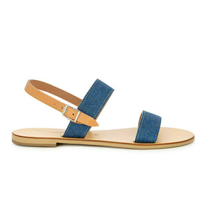 Νάξος Denim - ύφασμα, αρχαιοελληνικό, φλατ, ankle strap - 2