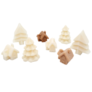 Christmas Wax Melts Σόγιας 100γρ. Σετ Village - ξύλο, vintage, σπίτι, μαμά, σετ δώρου - 3