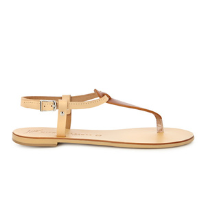 Σαντορίνη Tan 'n Nude - δέρμα, αρχαιοελληνικό, φλατ, ankle strap - 2