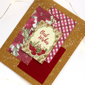 Χριστουγεννιάτικη κάρτα "Best Wishes" - χαρτί, merry christmas, ευχετήριες κάρτες - 3