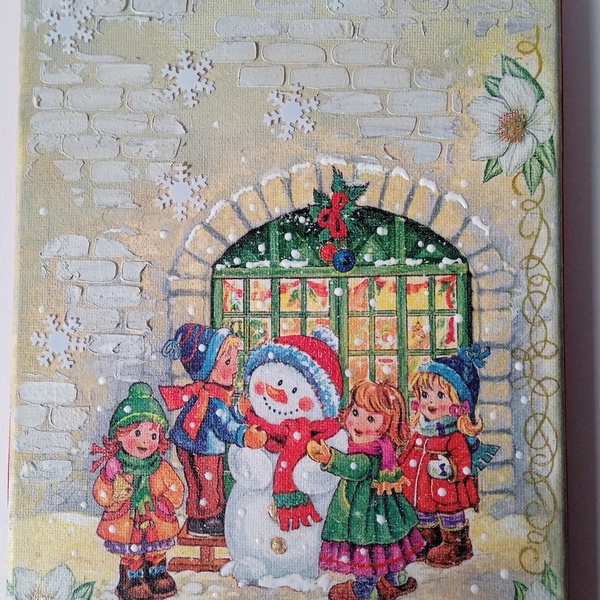 Χριστουγεννιάτικος πινακας - vintage, χαρτί, διακοσμητικά, χιονονιφάδα - 4