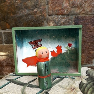Ξύλινο κουτί παραμύθι-Μικρός Πρίγκιπας - ξύλινα παιχνίδια - 2