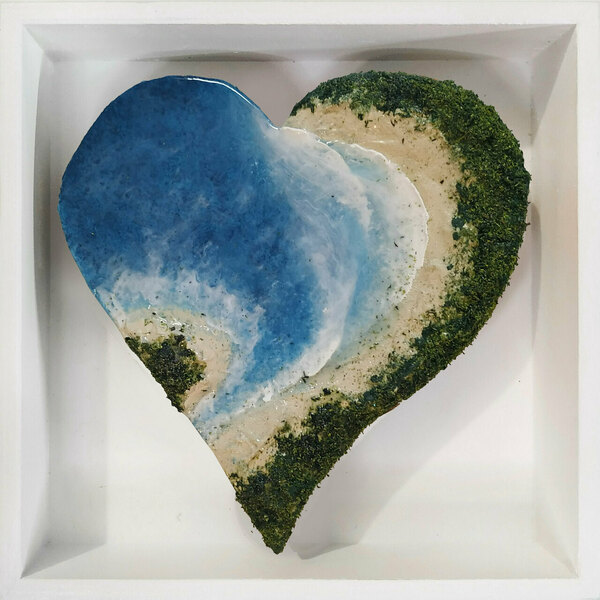 Διακοσμητική καρδιά από ξύλο χειροποίητη 24Χ24εκ. "heart 17" - ξύλο, καρδιά, δώρο, διακοσμητικά, δώρο έκπληξη - 2
