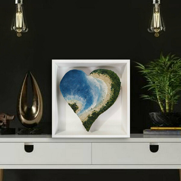 Διακοσμητική καρδιά από ξύλο χειροποίητη 24Χ24εκ. "heart 17" - ξύλο, καρδιά, δώρο, διακοσμητικά, δώρο έκπληξη - 4