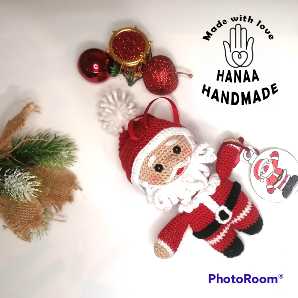 Χριστούγεννιατικη χειροποίητη Πλεκτή κούκλα Άγιος Βασίλης - λούτρινα, amigurumi, χριστουγεννιάτικα δώρα, άγιος βασίλης, Black Friday - 2