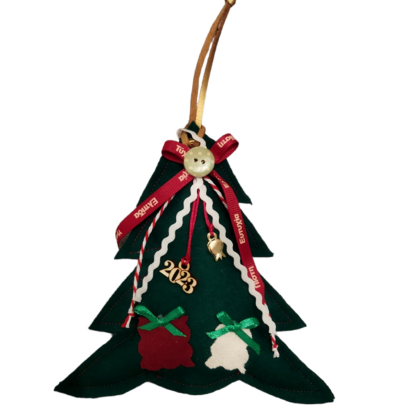 Χριστουγεννιάτικο αρωματικό γούρι 2023 Δέντρο - ύφασμα, χριστουγεννιάτικα δώρα, μαλλί felt, γούρια, δέντρο