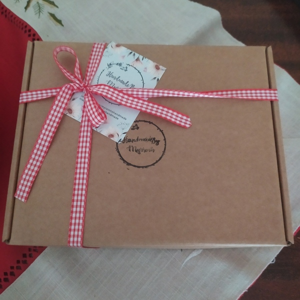 Το κουτάκι των Χριστουγέννων με τα scrunchies - χριστουγεννιάτικα scrunchies - σετ δώρου - ύφασμα, σετ δώρου - 2