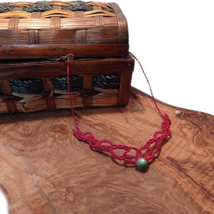 Macrame necklace - μακραμέ, χάντρες