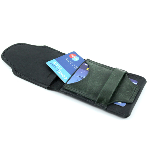 Δερμάτινο χειροποίητο πορτοφόλι για κάρτες και χαρτονομίσματα - δέρμα, πορτοφόλια