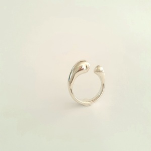 Silver drops, χειροποίητο μασίφ δαχτυλίδι απο ασήμι 925. - ασήμι 925, δάκρυ, boho, αυξομειούμενα - 2