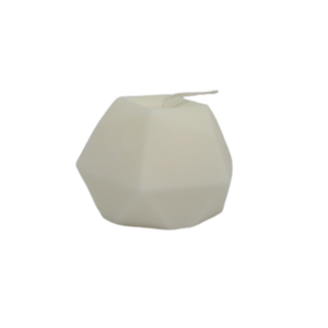 Λευκό αρωματικό, πολυγωνικό κερί από φυτικό κερί 75gr - αρωματικά κεριά