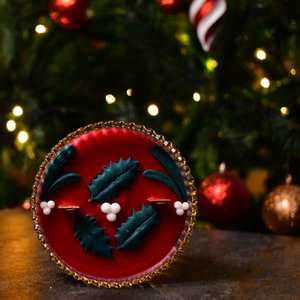 Χριστουγεννιάτικη φοντανιέρα με χειροποίητο αρωματικό κερί σόγιας - αρωματικά κεριά - 3