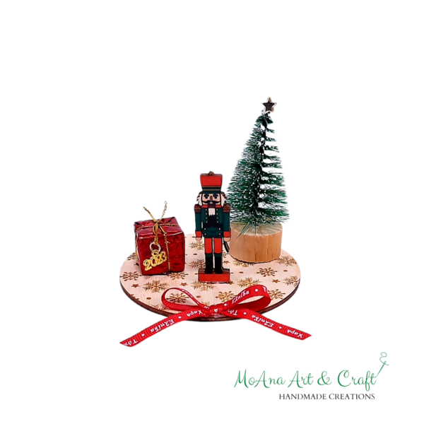 Ξύλινο επιτραπέζιο γούρι 2024 καρυοθραύστης - ξύλο, δέντρα, χριστουγεννιάτικα δώρα, γούρια - 2