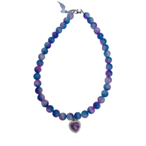Purple empire necklace - charms, κοντά, ατσάλι