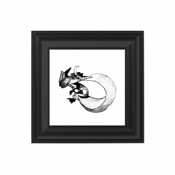 Inspiration: Dragapult Pokémon | Fine Art print 20 x 20cm - αφίσες, πίνακες ζωγραφικής