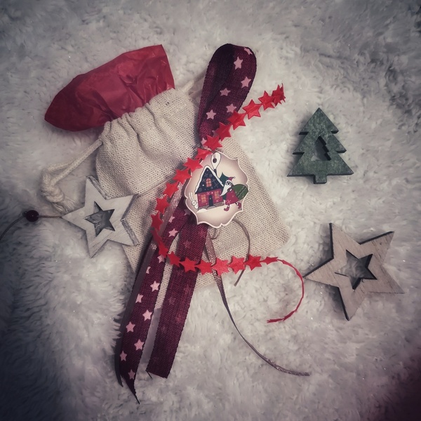 Μίνι χριστουγεννιάτικα γούρια - ξύλο, vintage, άγιος βασίλης, μινιατούρες φιγούρες, γούρια - 4