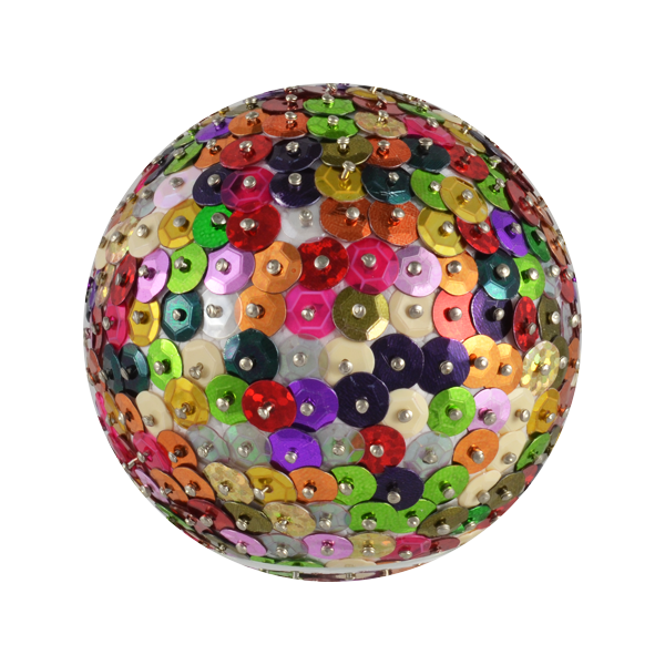 Μπάλα Χριστουγεννιάτικη πολύχρωμη, περίμετρος 20cm - πλαστικό, στολίδια, μπάλες