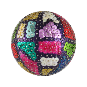 Μπάλα Χριστουγεννιάτικη ΑΦΗΡΗΜΕΝΗ πολύχρωμη, περίμετρος 26cm - πλαστικό, στολίδια, μπάλες