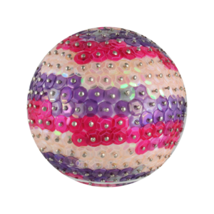 Μπάλα Χριστουγεννιάτικη ΝΤΕΓΚΡΑΝΤΕ ροζ-μωβ, περίμετρος 20cm - πλαστικό, στολίδια, μπάλες