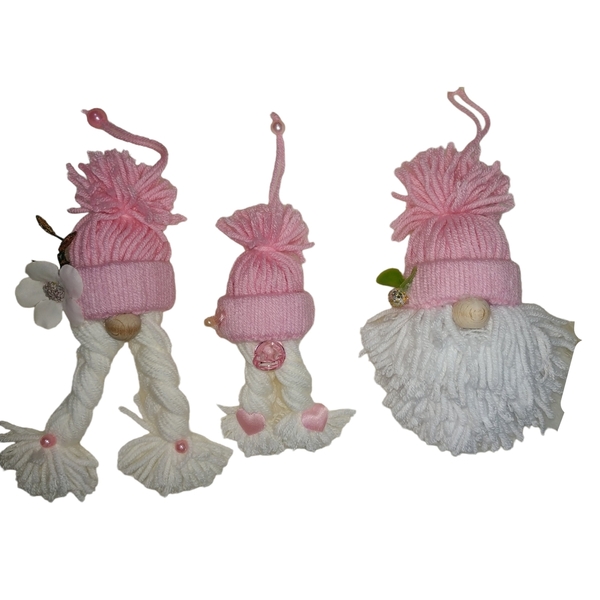 Gnomeοικογενεια των Χριστουγέννων (σετ 3 τεμαχίων) - χριστουγεννιάτικα δώρα, στολίδια, φυλαχτά