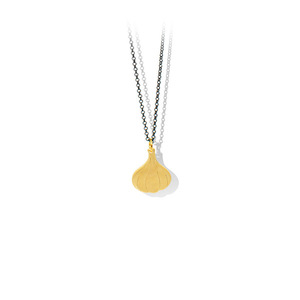 Ασημένιο Γουράκι Lucky Garlic Gold Κοντό - charms, επιχρυσωμένα, ασήμι 925, κοντά