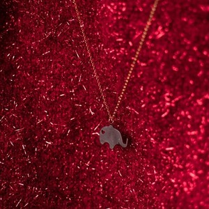 Ασημένιο Γουράκι Lucky Elephant Black Μακρύ - charms, ασήμι 925, μακριά, επιπλατινωμένα - 2