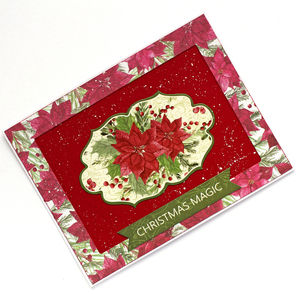 Χριστουγεννιάτικη κάρτα "Christmas magic" - χαρτί, ευχετήριες κάρτες - 2