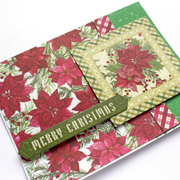 Χριστουγεννιάτικη χειροποίητη κάρτα "Merry Christmas" - χαρτί, ευχετήριες κάρτες - 3