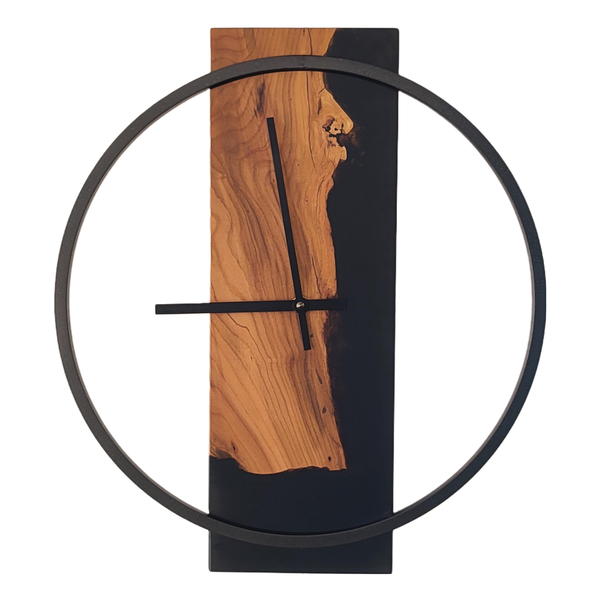 Ρολόι τοίχου "Portugal" κατασκευασμένο από μέταλλο και ξύλο - ξύλο, τοίχου, χειροποίητα, ξύλινα διακοσμητικά