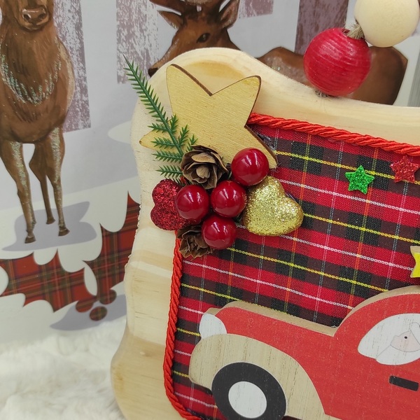 Χειροποίητο διακοσμητικό ξύλινο χριστουγεννιάτικο καδράκι - ξύλο, πίνακες & κάδρα, διακοσμητικά, χριστουγεννιάτικα δώρα, δέντρο - 5