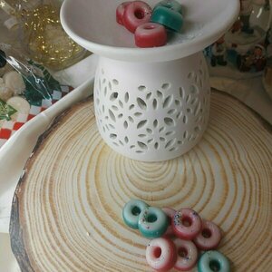 Χειροποίητα wax melt- mini donuts - 60 gr. - χαρτί, κεριά & κηροπήγια