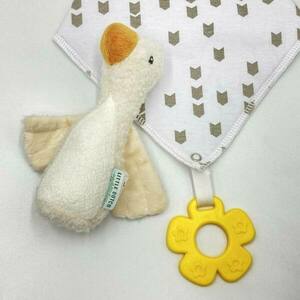 Unisex Baby Gift Box - Little Goose - λούτρινα, δώρα για μωρά, μασητικό, σετ δώρου, σαλιάρες μπαντάνες - 2