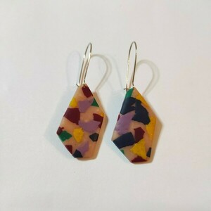 Clay earrings Spring - πηλός, κρεμαστά
