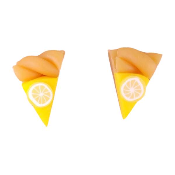 Σκουλαρίκια καρφωτά παστάκια κίτρινα με πολυμερικό πηλό / μικρά / ατσάλι / Twice Treasured - πηλός, cute, καρφωτά, γλυκά, kawaii