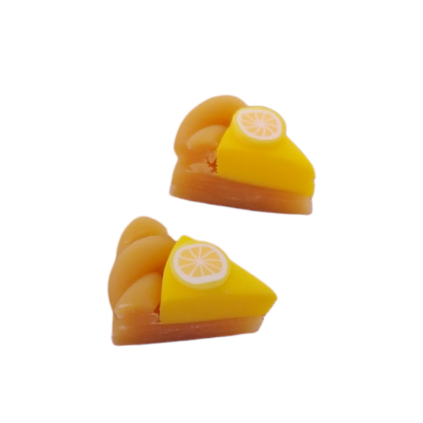 Σκουλαρίκια καρφωτά παστάκια κίτρινα με πολυμερικό πηλό / μικρά / ατσάλι / Twice Treasured - πηλός, cute, καρφωτά, γλυκά, kawaii - 2