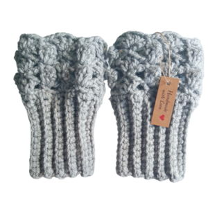 Χειροποίητα γάντια καρπού / Victorian style, crochet wrist warmers - crochet, ακρυλικό