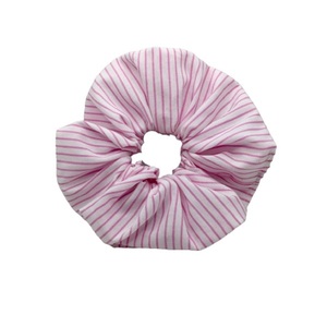 Υφασμάτινο λαστιχάκι scrunchie - cotton candy - ύφασμα, ριγέ, για τα μαλλιά, λαστιχάκια μαλλιών