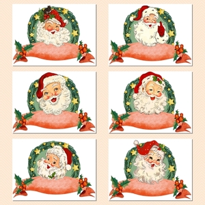 Santa Badges Set | Εκτυπώσιμο - χριστούγεννα, αυτοκόλλητα, άγιος βασίλης - 2