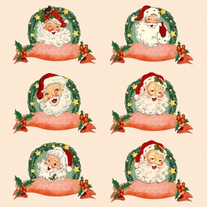 Santa Badges Set | Εκτυπώσιμο - χριστούγεννα, αυτοκόλλητα, άγιος βασίλης, χριστουγεννιάτικες φιγούρες