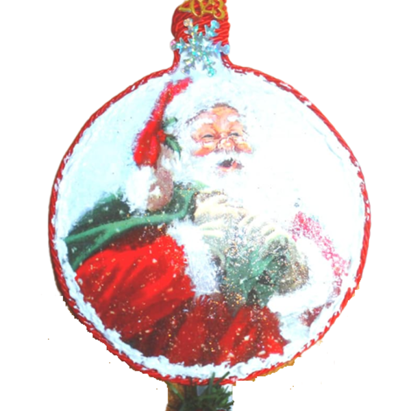 Χειροποιητο Γουρι 2023 , ξυλινο κρεμαστο διακοσμητικο τοιχου, - ο Αγ. Βασιλης Ho-Ho-Ho- - ξύλο, δασκάλα, χριστουγεννιάτικα δώρα, άγιος βασίλης, γούρια - 5
