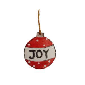 Κεραμικό στολίδι μπαλιτσα - πηλός, χριστουγεννιάτικα δώρα, στολίδια