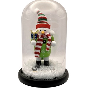 Χριστουγεννιάτικη Γυάλα "Χιονάνθρωπος" - γυαλί, διακοσμητικά
