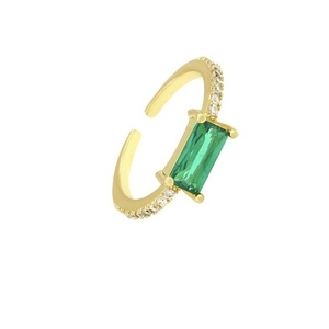 Kendra Emerald ring - chevalier, μπρούντζος, αυξομειούμενα